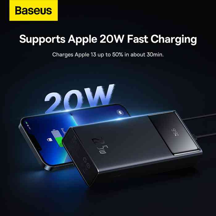 Baseus Power Bank 20000mAh 22.5W Star-Lord Digital Display Fast Charge with  USB to Type-C 3A 0.3m